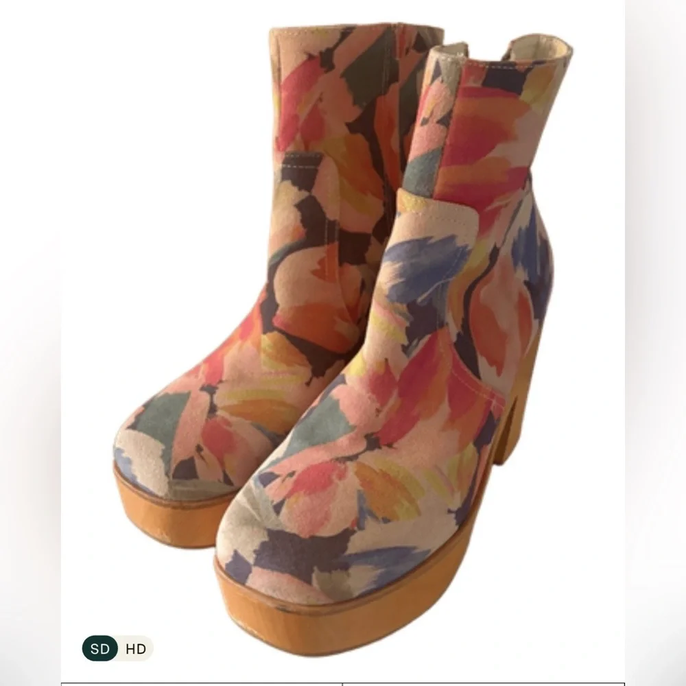 Charlotte Stone Floral Ankle Boots - Picture 5 of 7